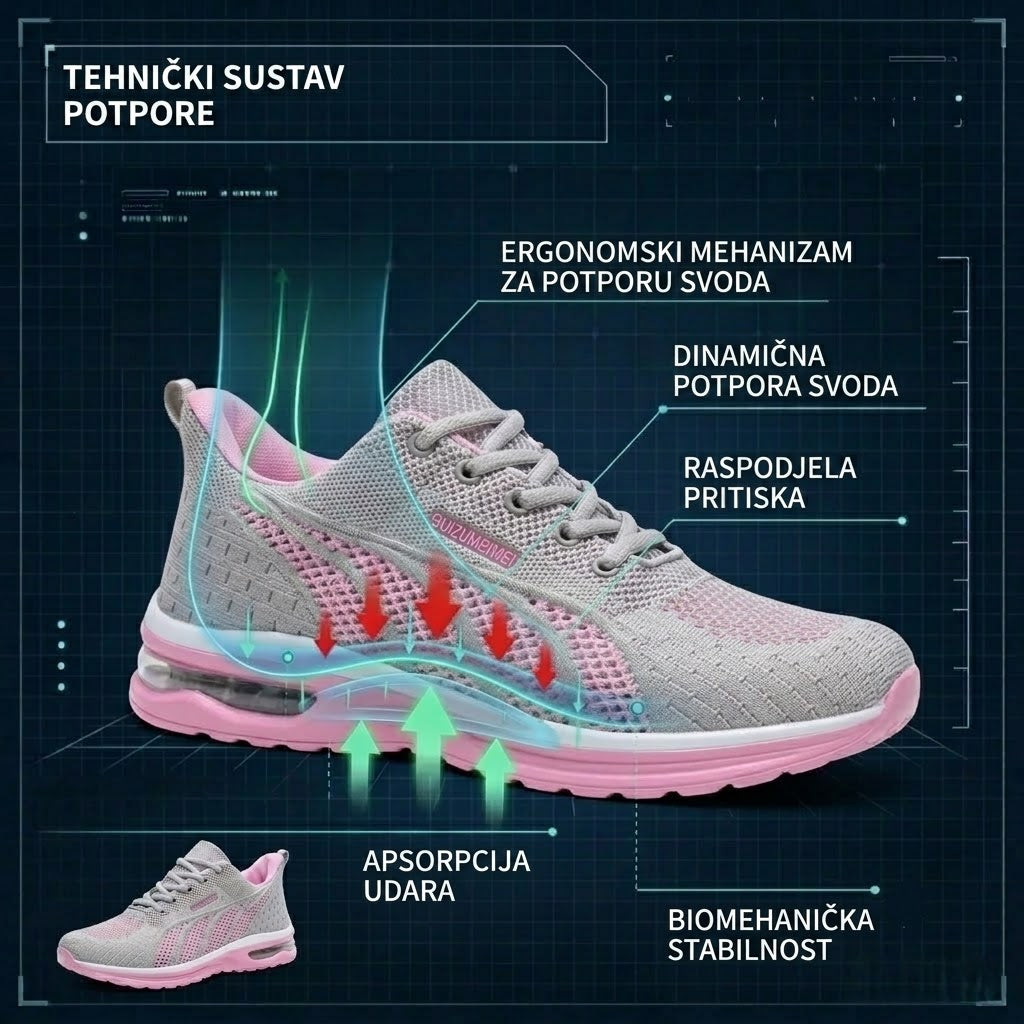 【⏰60% popusta danas! Ne propustite!】WHITENTO® Ergonomski dizajnirane ortopedske cipele za hodanje s zračnim jastučićima✅️ Zdrave ortopedske cipele posebno dizajnirane za europske žene.