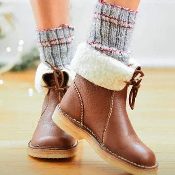 (🔥Ponuda ograničenog trajanja: 70% popusta - Ne propustite!)⏰ - Mekane i udobne tople cipele od ovčje kože u retro stilu✅zimná fleecová podšívka + ručne šité👞 (s potporom za svod stopala za lakše hodanje)