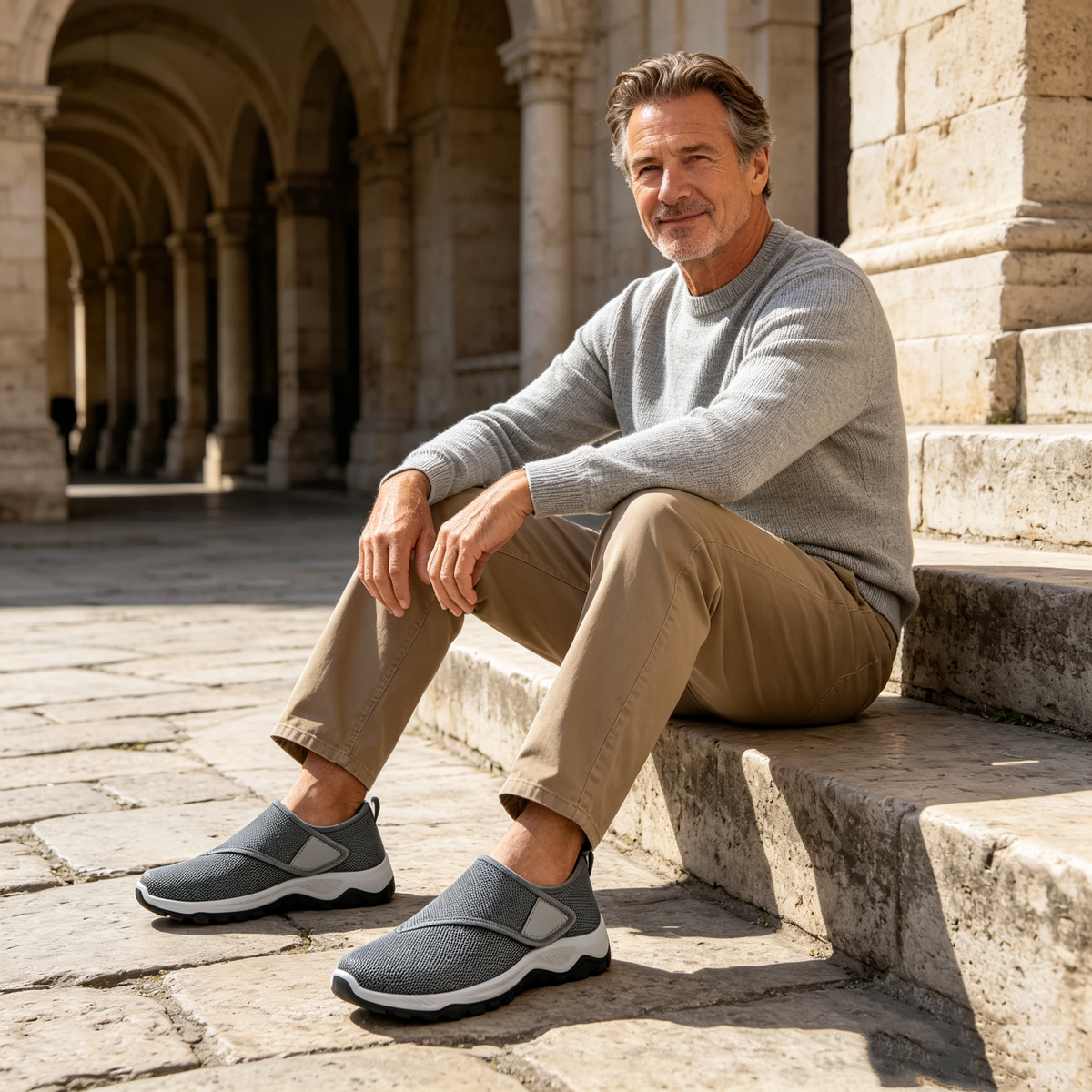 【⏰70% popusta danas! Ne propustite!】WHITENTO®Ergonomski dizajnirane ortopedske cipele za hodanje koje apsorbiraju udarce✅️Zdrave ortopedske cipele posebno dizajnirane za europske muškarce.