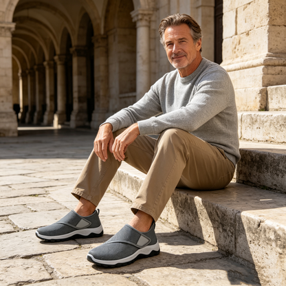 【⏰70% popusta danas! Ne propustite!】WHITENTO®Ergonomski dizajnirane ortopedske cipele za hodanje koje apsorbiraju udarce✅️Zdrave ortopedske cipele posebno dizajnirane za europske muškarce.