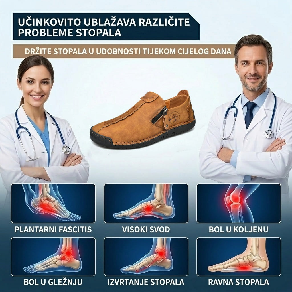 (🔥60% popusta danas - ne propustite!) WHITENTO® - Muške ortopedske cipele od prave kože ✅ Recite zbogom bolovima u stopalima i uživajte u cjelodnevnoj udobnosti!