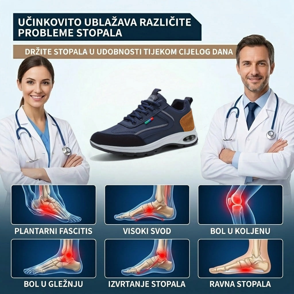 【⏰60% popusta danas! Ne propustite!】 WHITENTO®Ergonomski dizajnirane ortopedske cipele za hodanje koje apsorbiraju udarce✅️Zdrave ortopedske cipele posebno dizajnirane za europske muškarce.