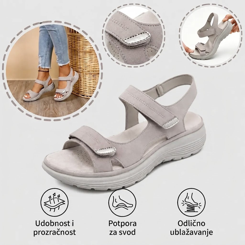 【⏰60% popusta danas!】👡 Ortopedske sandale WHITENTO® za europske žene ✅ Ergonomska potpora za svod stopala ✅ Podesiva širina ✅ Naglašava ljepotu stopala