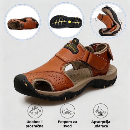 【⏰60% popusta danas! Ne propustite!】⏰WHITENTO® Ergonomske sandale --- Mekane i udobne sandale od teleće kože ✅Potpora za svod stopala olakšava hodanje