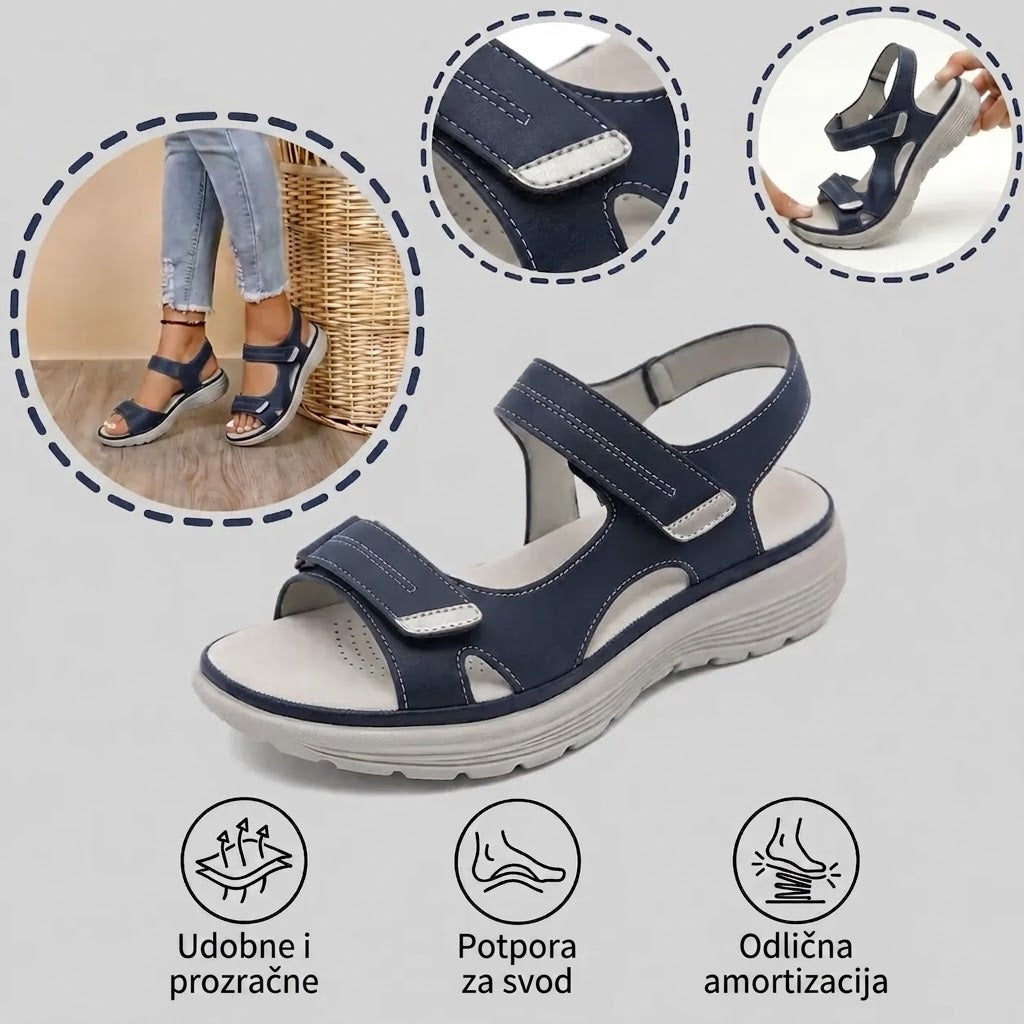 【⏰60% popusta danas!】👡 Ortopedske sandale WHITENTO® za europske žene ✅ Ergonomska potpora za svod stopala ✅ Podesiva širina ✅ Naglašava ljepotu stopala