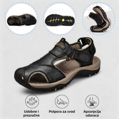【⏰60% popusta danas! Ne propustite!】⏰WHITENTO® Ergonomske sandale --- Mekane i udobne sandale od teleće kože ✅Potpora za svod stopala olakšava hodanje