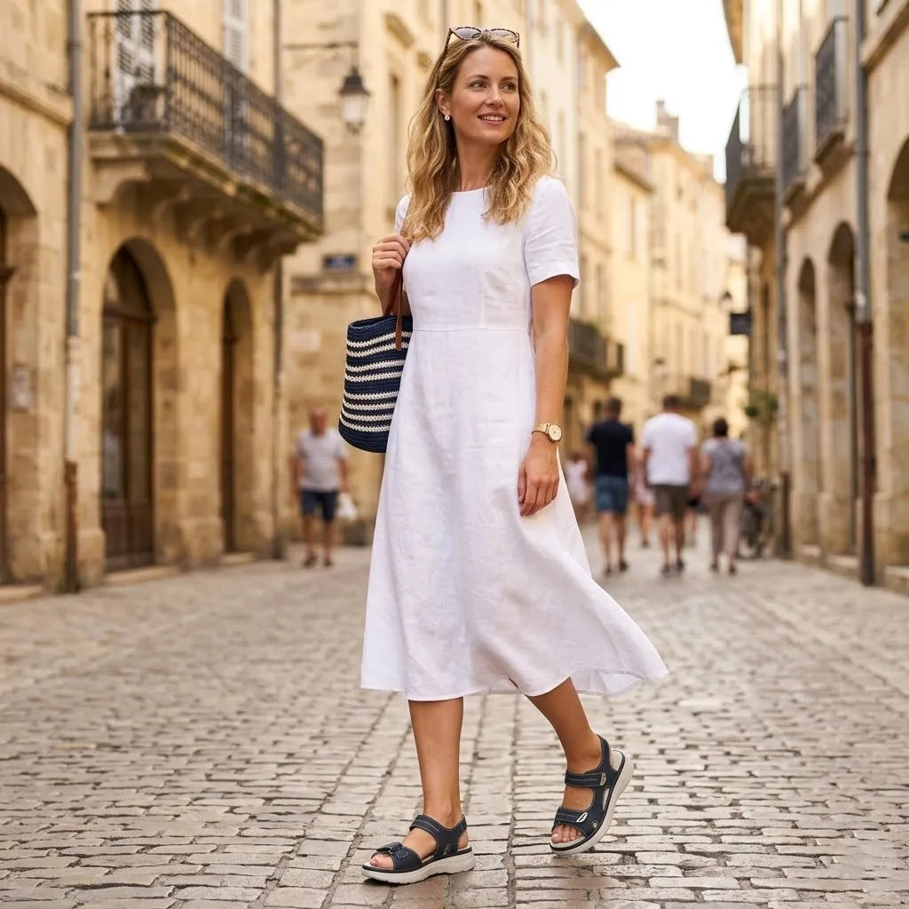 【⏰60% popusta danas!】👡 Ortopedske sandale WHITENTO® za europske žene ✅ Ergonomska potpora za svod stopala ✅ Podesiva širina ✅ Naglašava ljepotu stopala