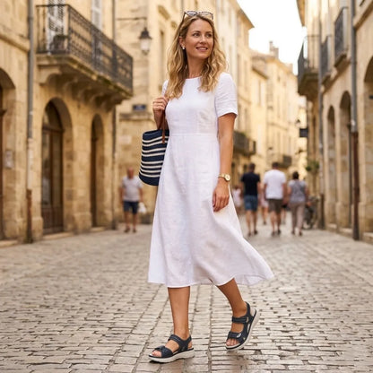 【⏰60% popusta danas!】👡 Ortopedske sandale WHITENTO® za europske žene ✅ Ergonomska potpora za svod stopala ✅ Podesiva širina ✅ Naglašava ljepotu stopala