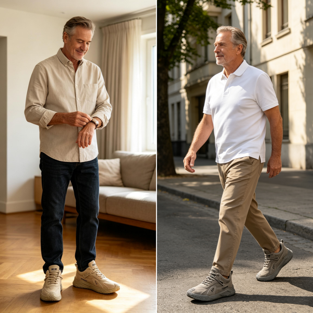 【⏰60% popusta danas! Ne propustite!】WHITENTO®Ergonomski dizajnirane ortopedske cipele za hodanje koje apsorbiraju udarce✅️Zdrave ortopedske cipele posebno dizajnirane za europske muškarce.