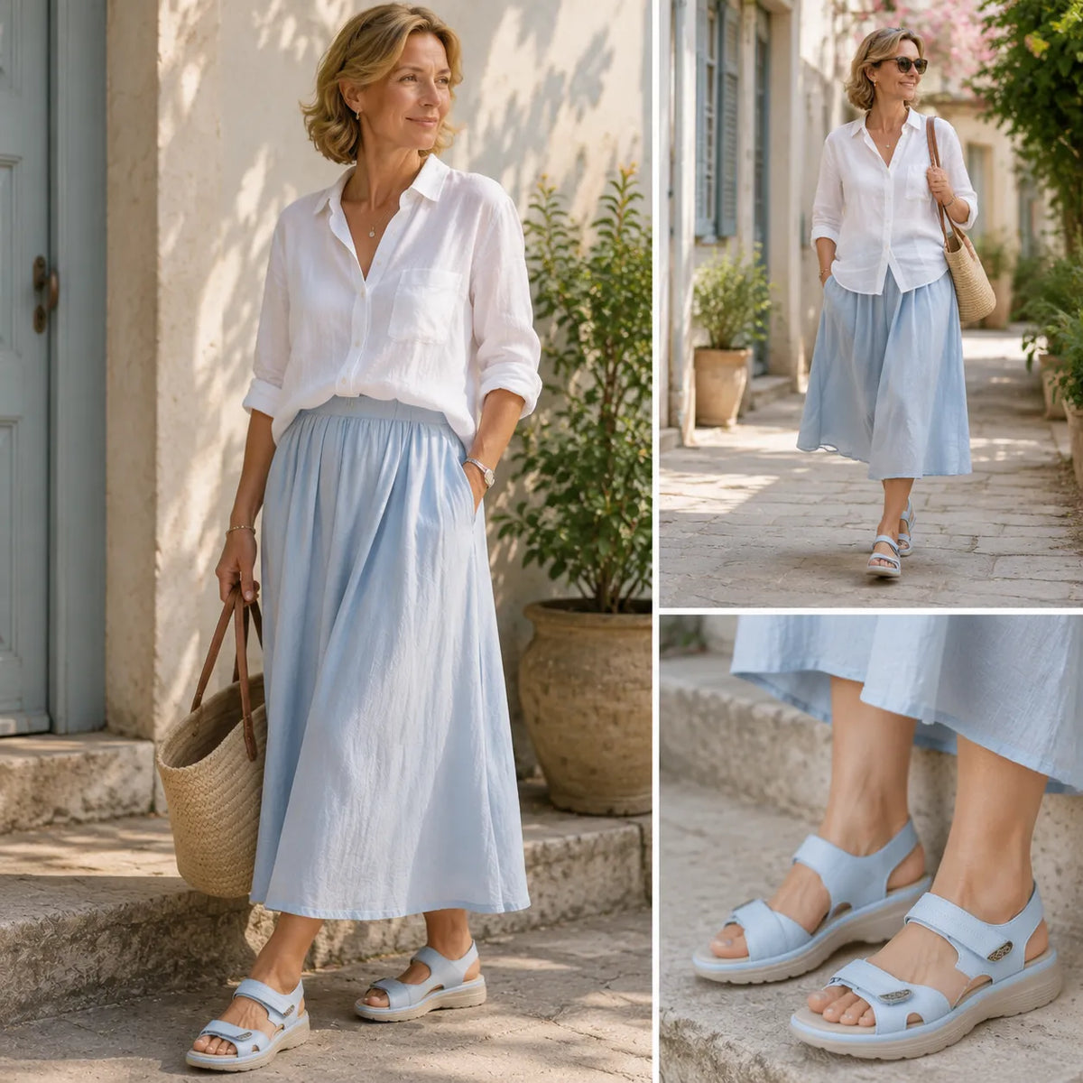 【⏰60% popusta danas!】👡 Ortopedske sandale WHITENTO® za europske žene ✅ Ergonomska potpora za svod stopala ✅ Podesiva širina ✅ Naglašava ljepotu stopala