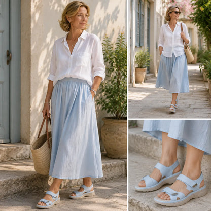 【⏰60% popusta danas!】👡 Ortopedske sandale WHITENTO® za europske žene ✅ Ergonomska potpora za svod stopala ✅ Podesiva širina ✅ Naglašava ljepotu stopala