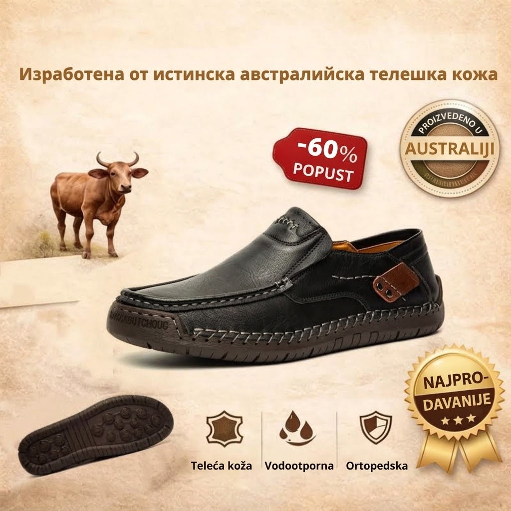 🔥 70% popusta – Ne propustite | Odabrana obuća od teleće kože – ortopedske cipele – 👞 – izdržljive, protuklizne i vodootporne | potpora svodu stopala, ublažavanje boli, unisex