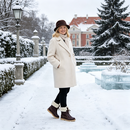 (🔥Ponuda ograničenog trajanja: 70% popusta - Ne propustite!)⏰ - Mekane i udobne tople cipele od ovčje kože u retro stilu✅zimná fleecová podšívka + ručne šité👞 (s potporom za svod stopala za lakše hodanje)
