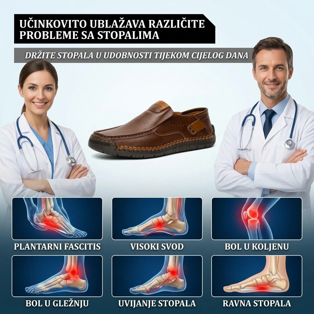 🔥 70% popusta – Ne propustite | Odabrana obuća od teleće kože – ortopedske cipele – 👞 – izdržljive, protuklizne i vodootporne | potpora svodu stopala, ublažavanje boli, unisex