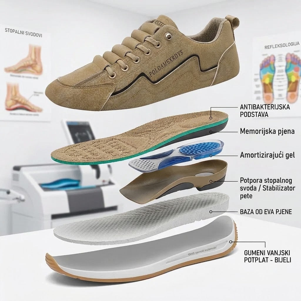 【⏰60% popusta danas! Ne propustite!】WHITENTO® Ergonomski dizajnirane ortopedske cipele za hodanje✅️Zdrave ortopedske cipele posebno dizajnirane za europske muškarce.