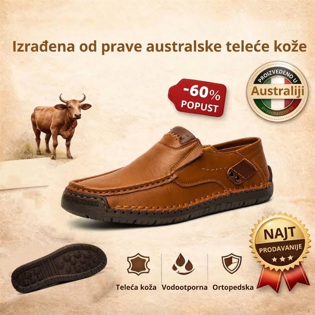 🔥 70% popusta – Ne propustite | Odabrana obuća od teleće kože – ortopedske cipele – 👞 – izdržljive, protuklizne i vodootporne | potpora svodu stopala, ublažavanje boli, unisex