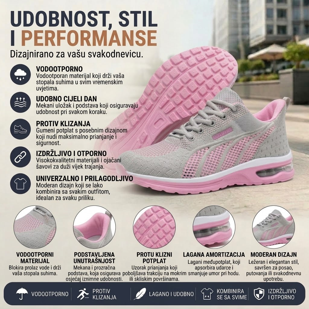【⏰60% popusta danas! Ne propustite!】WHITENTO® Ergonomski dizajnirane ortopedske cipele za hodanje s zračnim jastučićima✅️ Zdrave ortopedske cipele posebno dizajnirane za europske žene.