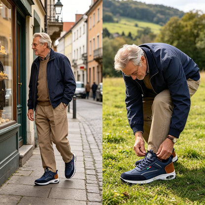 【⏰60% popusta danas! Ne propustite!】 WHITENTO®Ergonomski dizajnirane ortopedske cipele za hodanje koje apsorbiraju udarce✅️Zdrave ortopedske cipele posebno dizajnirane za europske muškarce.