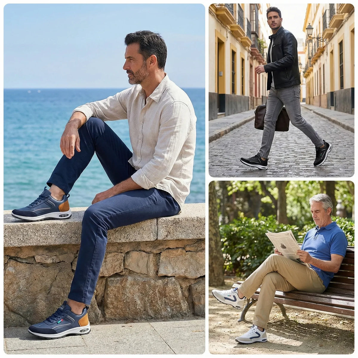 【⏰60% popusta danas! Ne propustite!】 WHITENTO®Ergonomski dizajnirane ortopedske cipele za hodanje koje apsorbiraju udarce✅️Zdrave ortopedske cipele posebno dizajnirane za europske muškarce.