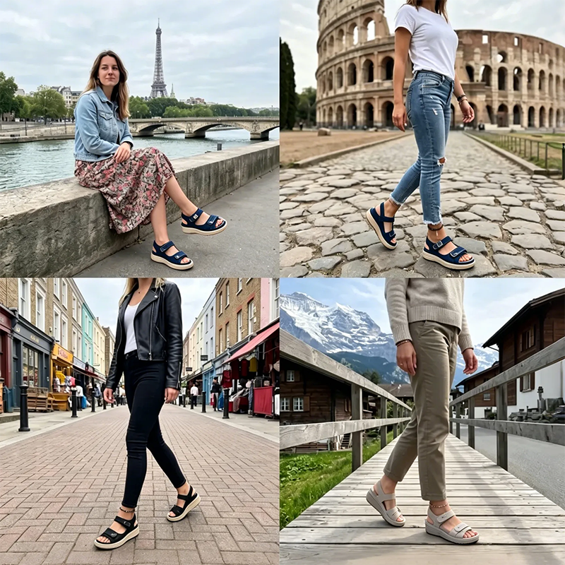 【⏰60% popusta danas!】👡 Ortopedske sandale WHITENTO® za europske žene ✅ Ergonomska potpora za svod stopala ✅ Podesiva širina ✅ Naglašava ljepotu stopala
