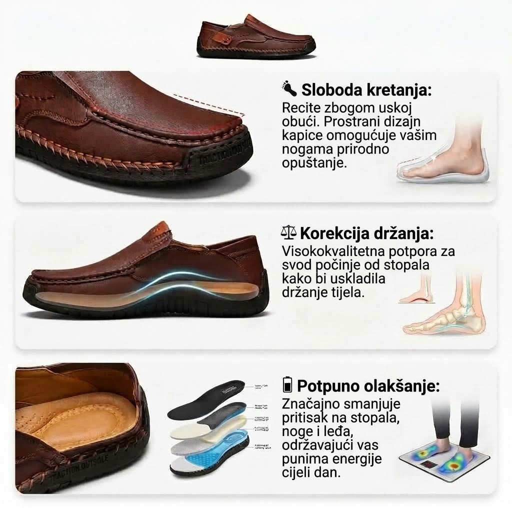 🔥 70% popusta – Ne propustite | Odabrana obuća od teleće kože – ortopedske cipele – 👞 – izdržljive, protuklizne i vodootporne | potpora svodu stopala, ublažavanje boli, unisex