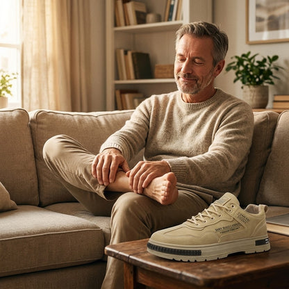 【⏰70% popusta danas! Ne propustite!】WHITENTO®Ergonomski dizajnirane ortopedske cipele za hodanje koje apsorbiraju udarce✅️Zdrave ortopedske cipele posebno dizajnirane za europske muškarce.