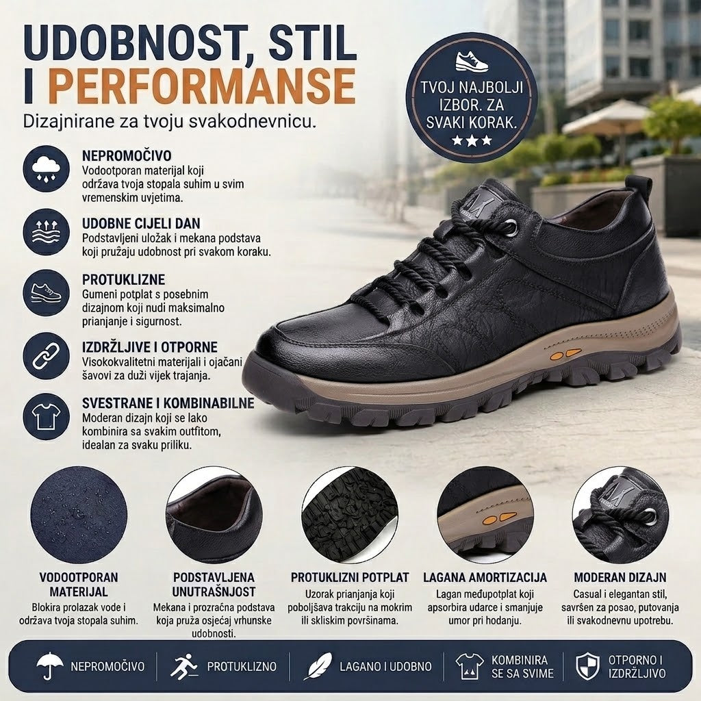 (🔥60% popusta danas - ne propustite!) WHITENTO® - Muške ortopedske mokasine ✅ Recite zbogom bolovima u stopalima i uživajte u cjelodnevnoj udobnosti!