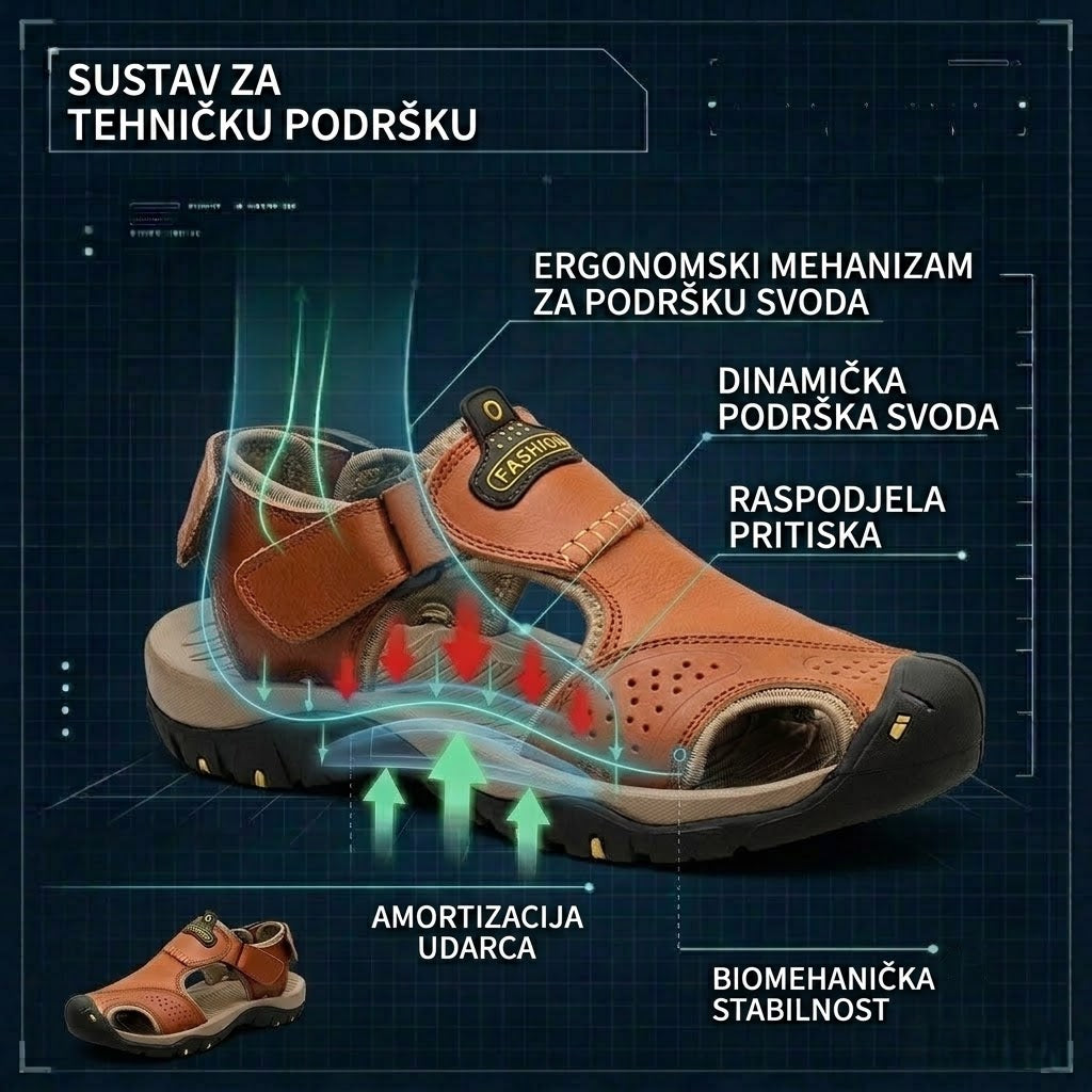 【⏰60% popusta danas! Ne propustite!】⏰WHITENTO® Ergonomske sandale --- Mekane i udobne sandale od teleće kože ✅Potpora za svod stopala olakšava hodanje