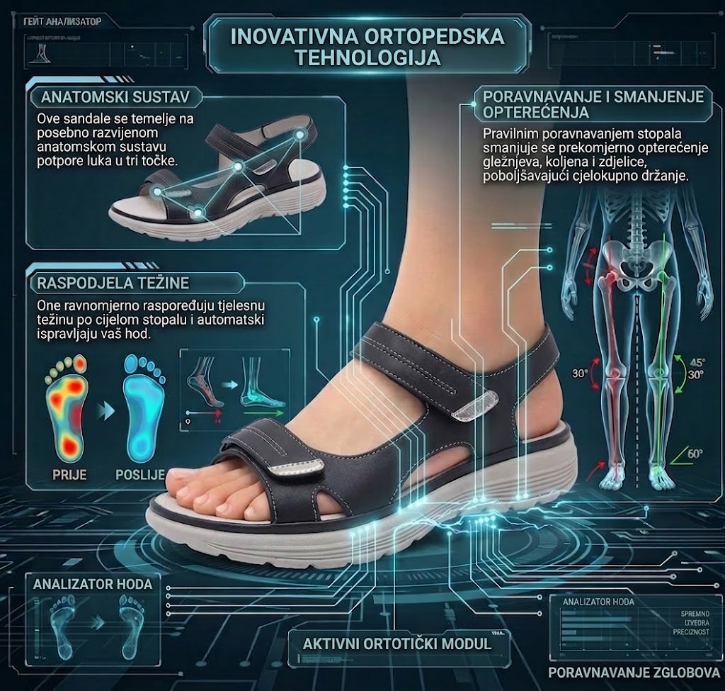 【⏰60% popusta danas!】👡 Ortopedske sandale WHITENTO® za europske žene ✅ Ergonomska potpora za svod stopala ✅ Podesiva širina ✅ Naglašava ljepotu stopala