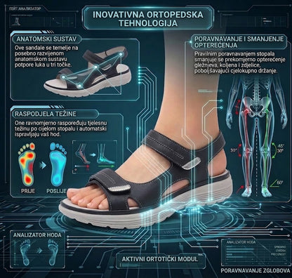 【⏰60% popusta danas!】👡 Ortopedske sandale WHITENTO® za europske žene ✅ Ergonomska potpora za svod stopala ✅ Podesiva širina ✅ Naglašava ljepotu stopala